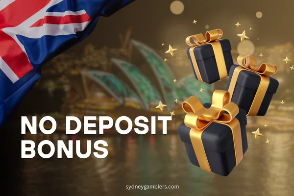 black present boxes and australian flag on the sydney background