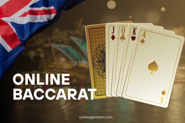 gold cards and australian flag on the sydney background