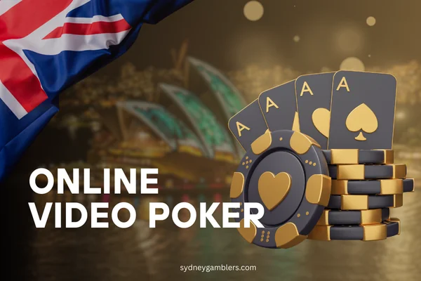 poker cards and chips and australian flag on the sydney background