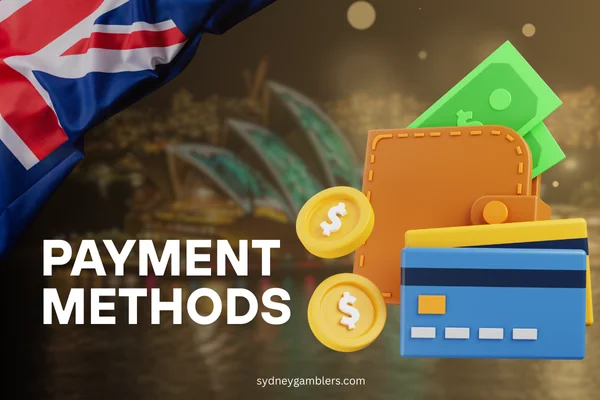 money,coins,wallet and chips and australian flag on the sydney background
