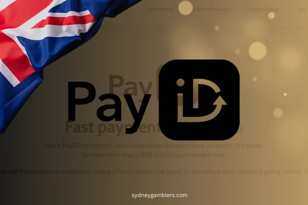 payid logo and australian flag on the banking background